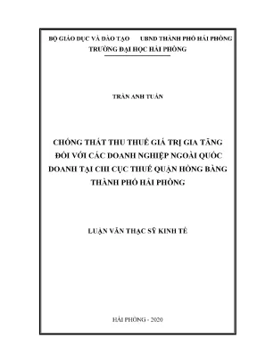 Luận Văn Thạc Sĩ: Quản Lý Kinh Tế Chống Thất Thu Thuế