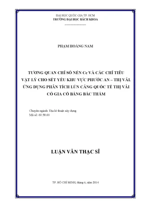 Phân Tích Lún Cảng Quốc Tế Thị Vải: Tương Quan Chỉ Số