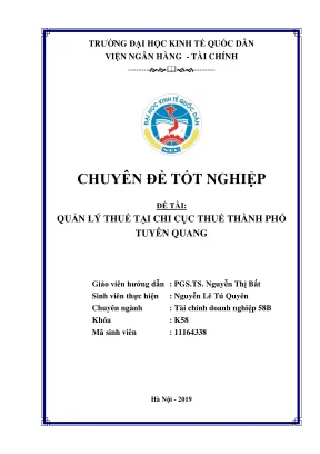 Hướng dẫn quản lý thuế hiệu quả tại Chi cục Thuế Tuyên Quang