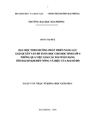 Phương pháp dạy học phát triển năng lực giải quyết vấn 