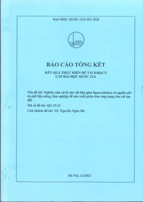Nghiên cứu xử lý phế liệu nông lâm nghiệp giàu 