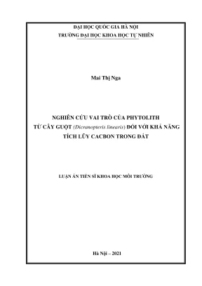 Nghiên cứu vai trò của phytolith từ cây guột