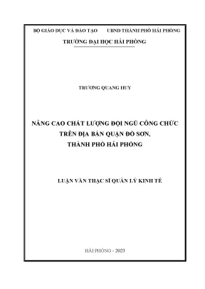 Nâng cao chất lượng đội ngũ công chức tại quận Đồ Sơn,