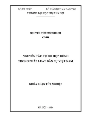 Nguyên tắc tự do hợp đồng trong pháp luật dân sự Việt