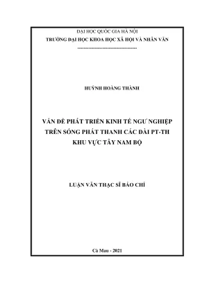 Luận Văn Thạc Sĩ Báo Chí: Phát Triển Kinh Tế Ngư Nghiệp 
