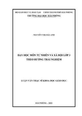 Phương pháp dạy học môn Tự nhiên và Xã hội lớp 3 theo