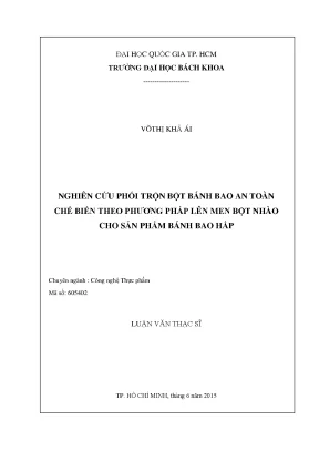 Nghiên cứu phối trộn bột bánh bao an toàn bằng phương