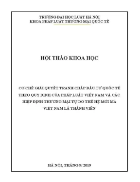 Cơ chế giải quyết tranh chấp đầu tư quốc tế theo pháp 