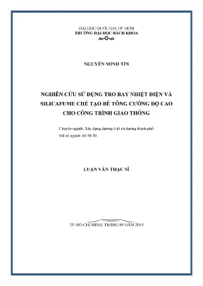 Nghiên cứu sử dụng tro bay và silicafume chế tạo bê tông 