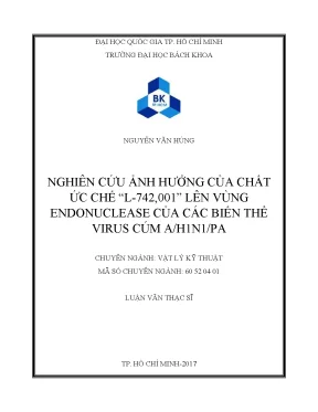 Nghiên cứu ảnh hưởng của chất ức chế L742 001 lên vùng