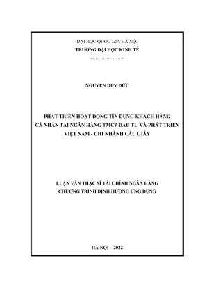 Nâng cao hoạt động tín dụng cá nhân tại BIDV Cầu Giấy
