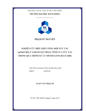 Nghiên cứu điều kiện tổng hợp xúc tác Ag trong công nghệ
