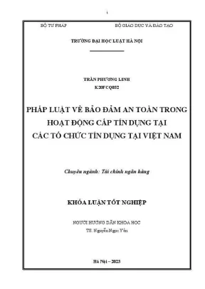 Bảo đảm an toàn trong cấp tín dụng tại tổ chức tín dụng