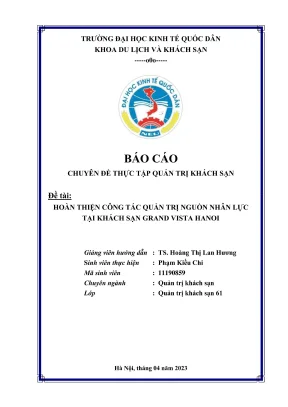 Báo cáo thực tập: Hoàn thiện quản trị nguồn nhân lực tại 