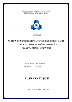 Nghiên cứu giải pháp nâng cao chỉ số đánh giá lưới điện 