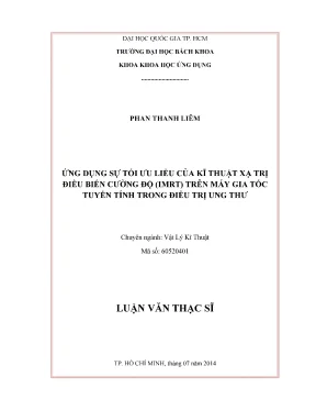 Tối ưu liều xạ trị IMRT trên máy gia tốc tuyến tính