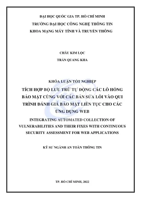 Khóa Luận Tốt Nghiệp: Tích Hợp Bộ Lưu Trữ Tự Động Lỗ 