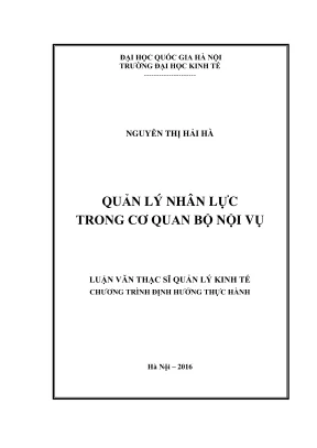 Luận Văn Thạc Sĩ Quản Lý Kinh Tế: Chiến Lược Quản Lý