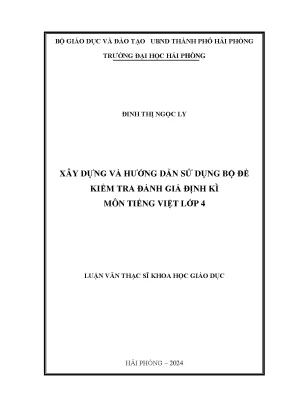 Hướng dẫn xây dựng và sử dụng bộ đề kiểm tra định kì môn