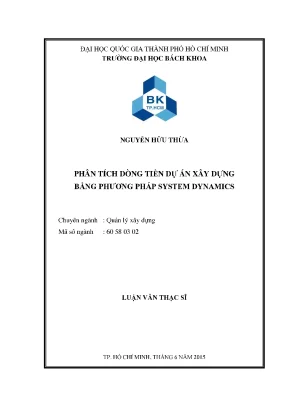 Phân Tích Dòng Tiền Dự Án Xây Dựng Bằng Phương Pháp