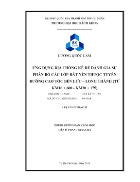 Luận Văn Thạc Sĩ: Ứng Dụng Địa Thống Kê Đánh Giá Phân Bố 