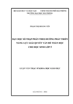 Luận Văn Thạc Sĩ: Dạy Học Số Thập Phổ Biến Cho Học Sinh