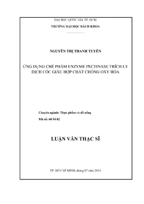 Ứng Dụng Enzyme Pectinase Trích Ly Dịch Cóc Giàu Chất 
