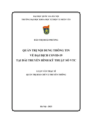 Luận Văn Thạc Sĩ Quản Trị Báo Chí: Quản Lý Thông Tin 