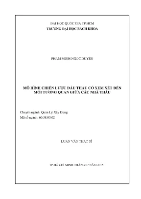 Mô hình chiến lược đấu thầu hiệu quả: Tối ưu mối tương