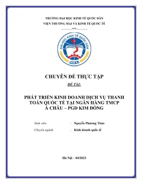 Chuyên đề thực tập phát triển kinh doanh dịch vụ thanh 