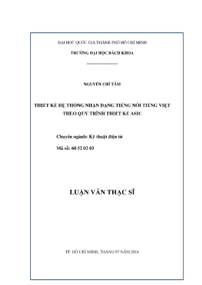 Thiết kế hệ thống nhận dạng tiếng nói tiếng Việt theo