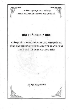 Giải quyết tranh chấp thương mại quốc tế bằng phương 