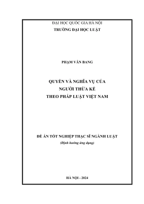 Quyền và Nghĩa Vụ của Người Thừa Kế Theo Pháp Luật Việt