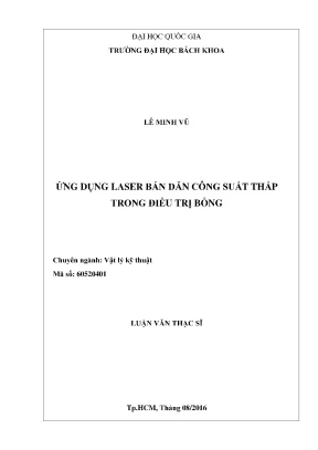 Ứng Dụng Laser Bán Dẫn Công Suất Thấp Trong Điều Trị
