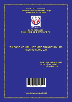 Thi công mô hình hệ thống phanh thủy lực cho giảng dạy 