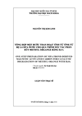 Tổng hợp than hoạt tính từ bẹ lá dừa nước xúc tác phân