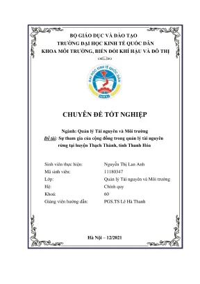 Sự tham gia của cộng đồng trong quản lý tài nguyên rừng