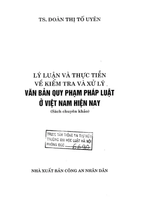 Lý luận và thực tiễn kiểm tra, xử lý văn bản quy phạm 