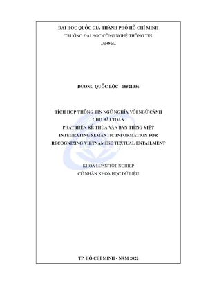 Khóa Luận Tốt Nghiệp: Khoa Học Dữ Liệu Tích Hợp Ngữ 
