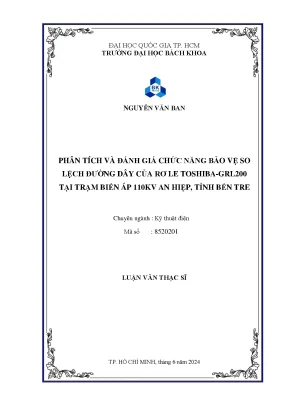 Phân tích và đánh giá chức năng bảo vệ so lệch đường dây