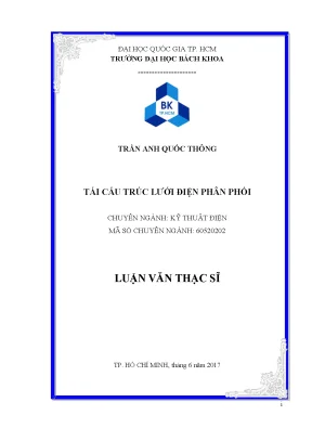 Tái cấu trúc lưới điện phân phối: Luận văn thạc sĩ kỹ