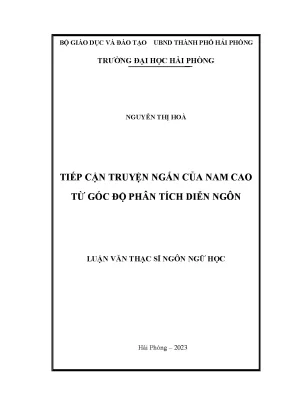 Phân Tích Diễn Ngôn Truyện Ngắn Nam Cao Trong Luận Văn