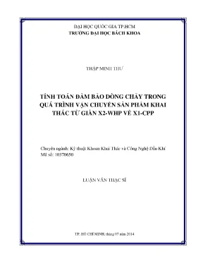 Luận Văn Thạc Sĩ: Kỹ Thuật Khoan Khai Thác & Công Nghệ 