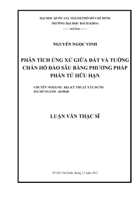 Phân Tích Ứng Xử Đất Và Tường Chắn Hố Đào Sâu Bằng