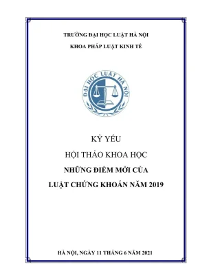 Những điểm mới của Luật Chứng khoán 2019 trong kỷ yếu 