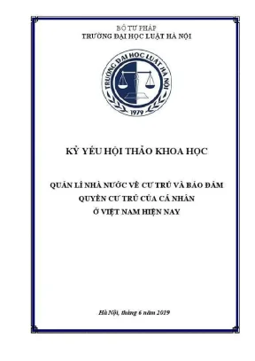 Hội thảo khoa học: Quản lý nhà nước về cư trú và bảo đảm