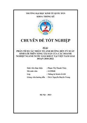 Phân tích nhân tố ảnh hưởng đến tỷ suất sinh lời trên 