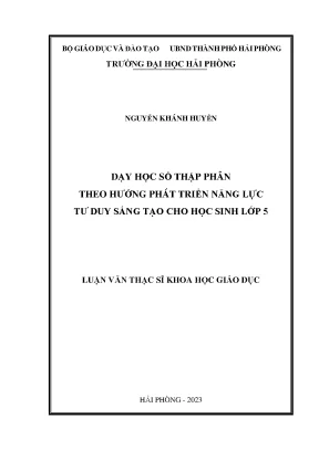 Phương pháp dạy số thập phân lớp 5 phát triển tư duy