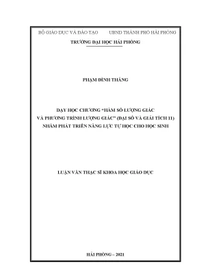 Phương Pháp Dạy Học Hàm Số Lượng Giác Và Phương Trình