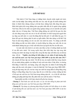 Nghiên cứu thống kê biến động và yếu tố ảnh hưởng sản 